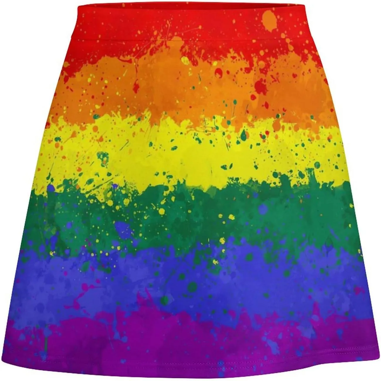 Gay Pride Flag Short Skirt Culottes Women Athletic Skorts Golf Skirts Mini Shorts High Waist Breathable Sports Skort