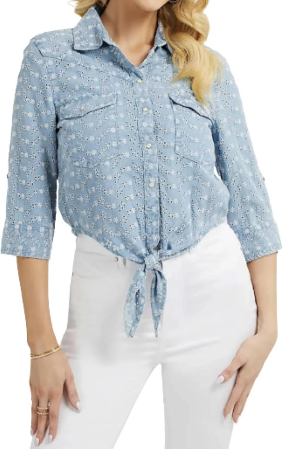 GUESS Women's Sexy Pin Up Shirt