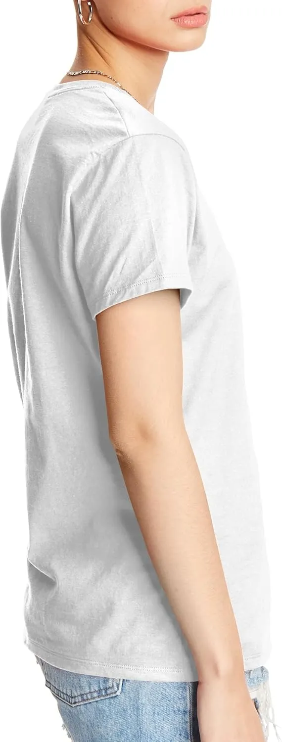 Hanes Perfect-T Crewneck T-Shirt, Lightweight Cotton Short Sleeve Tee for Women