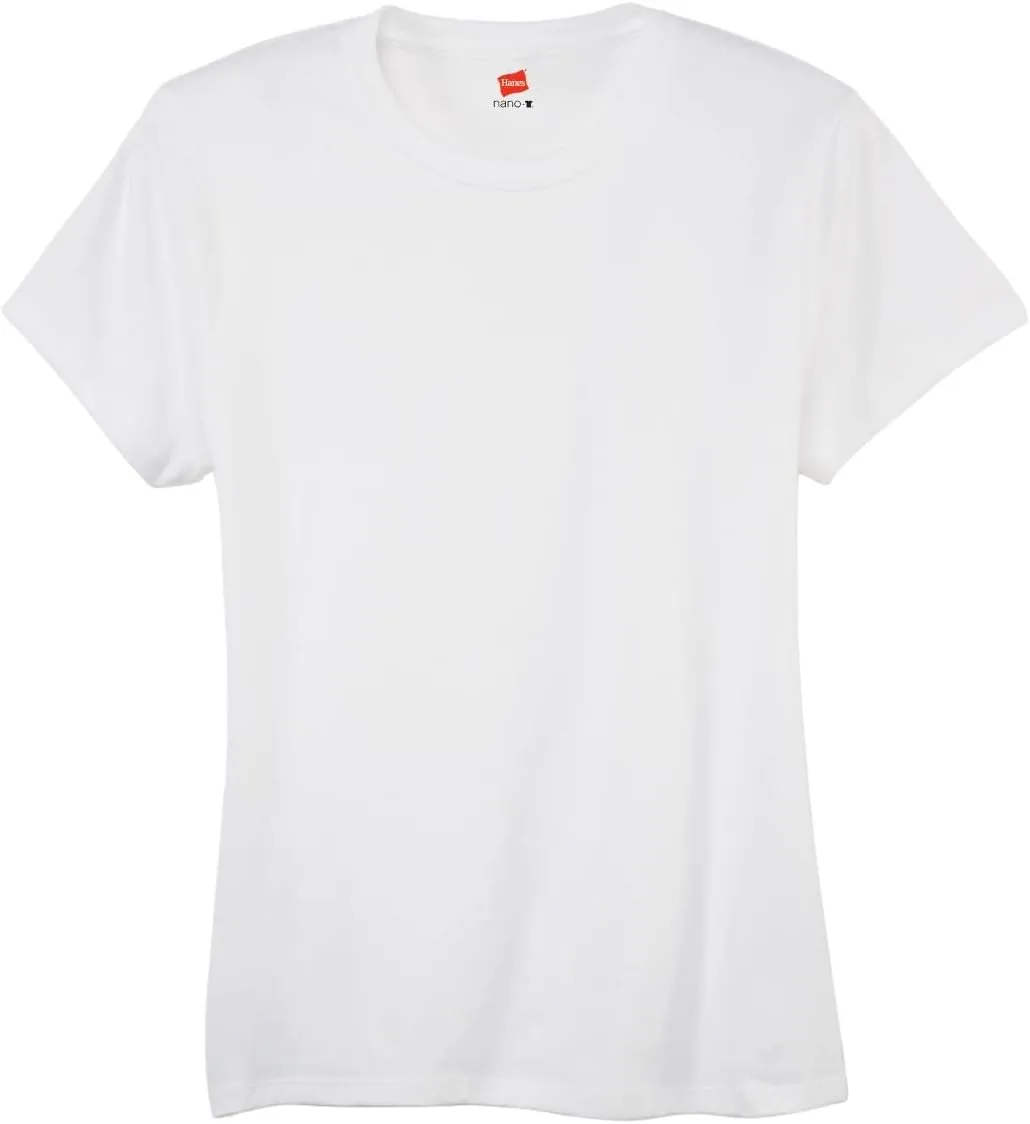 Hanes Perfect-T Crewneck T-Shirt, Lightweight Cotton Short Sleeve Tee for Women