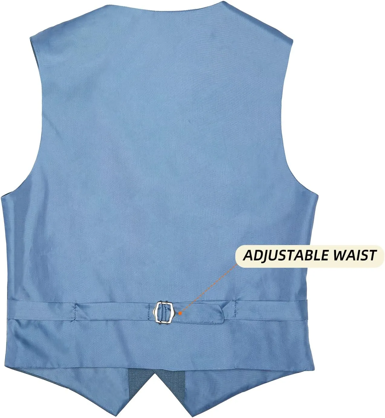 Happy Dolphin Boys 4-Piece Slim Fit Formal Vest Set with Suit Vest, Pants, Shirt, and Tie