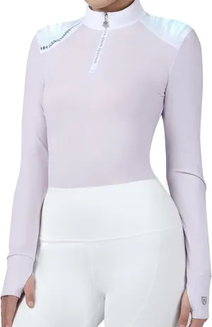 Harrison Howard Women's Horse Riding Shirt Equestrian Show Shirt Horseback Riding Shirts for Women Spliced Shoulder