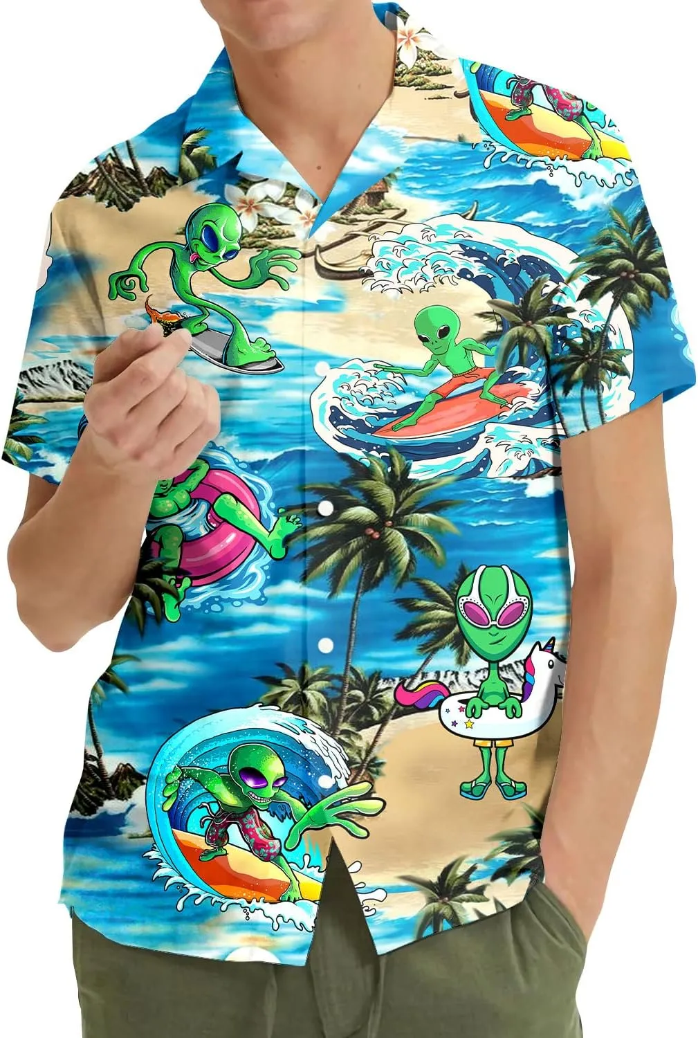 Hawaiian Shirt for Men Aloha Vintage Mens Hawaiian Shirts Short Sleeve Button Down Shirt Men