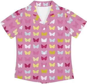 Hawapod Short Sleeves Kid Hawaiian Shirt Cartoon Button Down Lightweight Quick Dry Boy Hawaiian Shirt