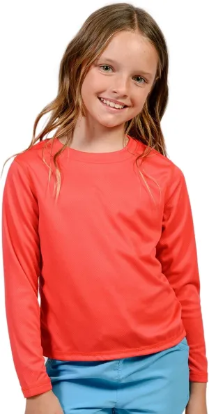 INGEAR Girls Long Sleeve Rash Guard Swim Shirt Outdoor Sports Shirt Lightweight Athletic Tee Protective