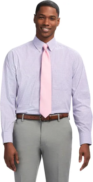 IZOD Men's Dress Shirt Regular Fit Long Sleeve Wrinkle Free Stretch Button Down Collar