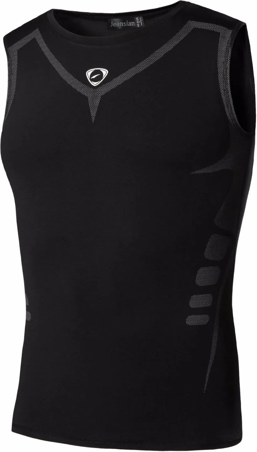jeansian Men's Sport Quick Dry Sleeveless Tees Vests Tank Top Shirt LSL3306