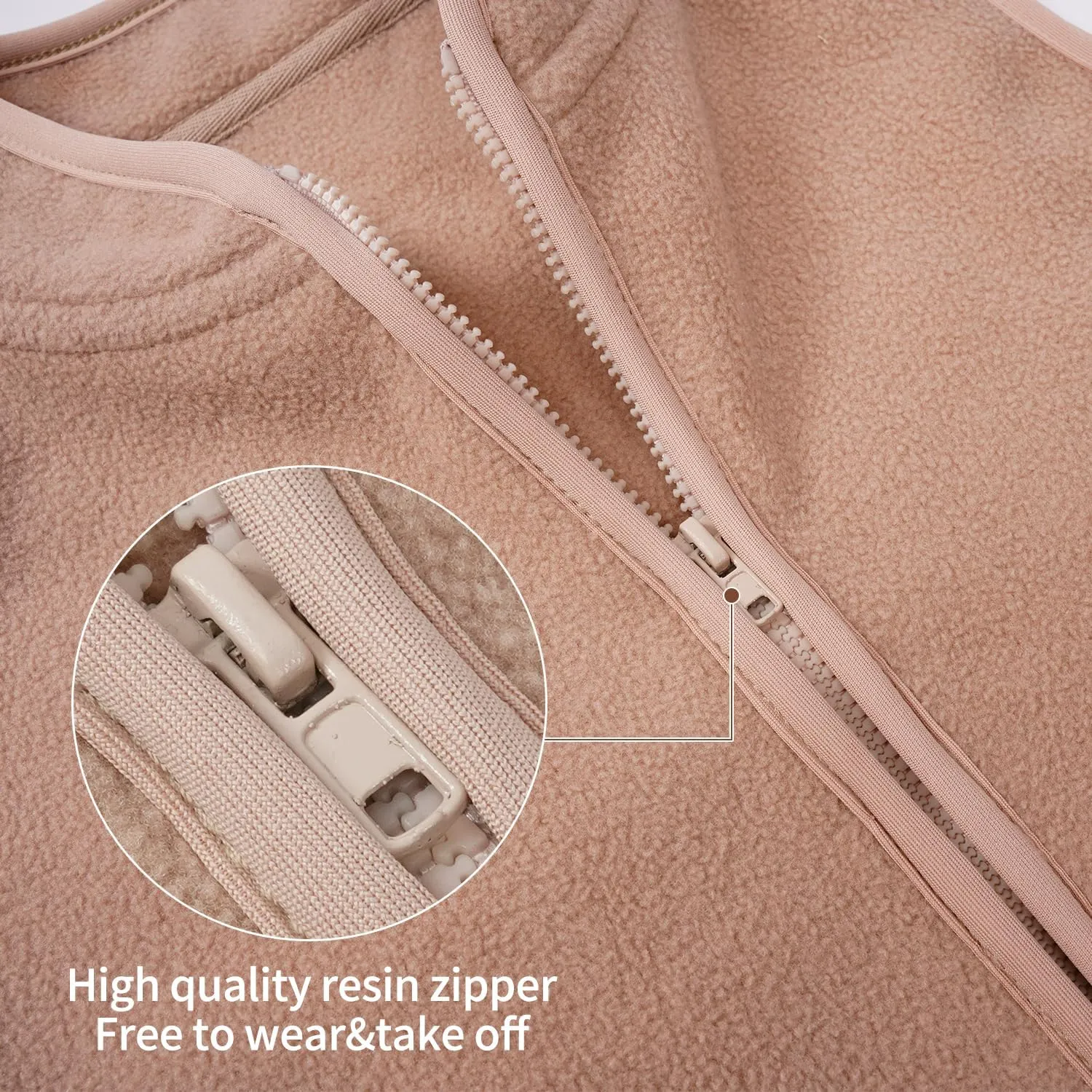 Kids Boys & Girls Two-Piece-Set Soft Fleece Hoodie with long sleeves and Vest