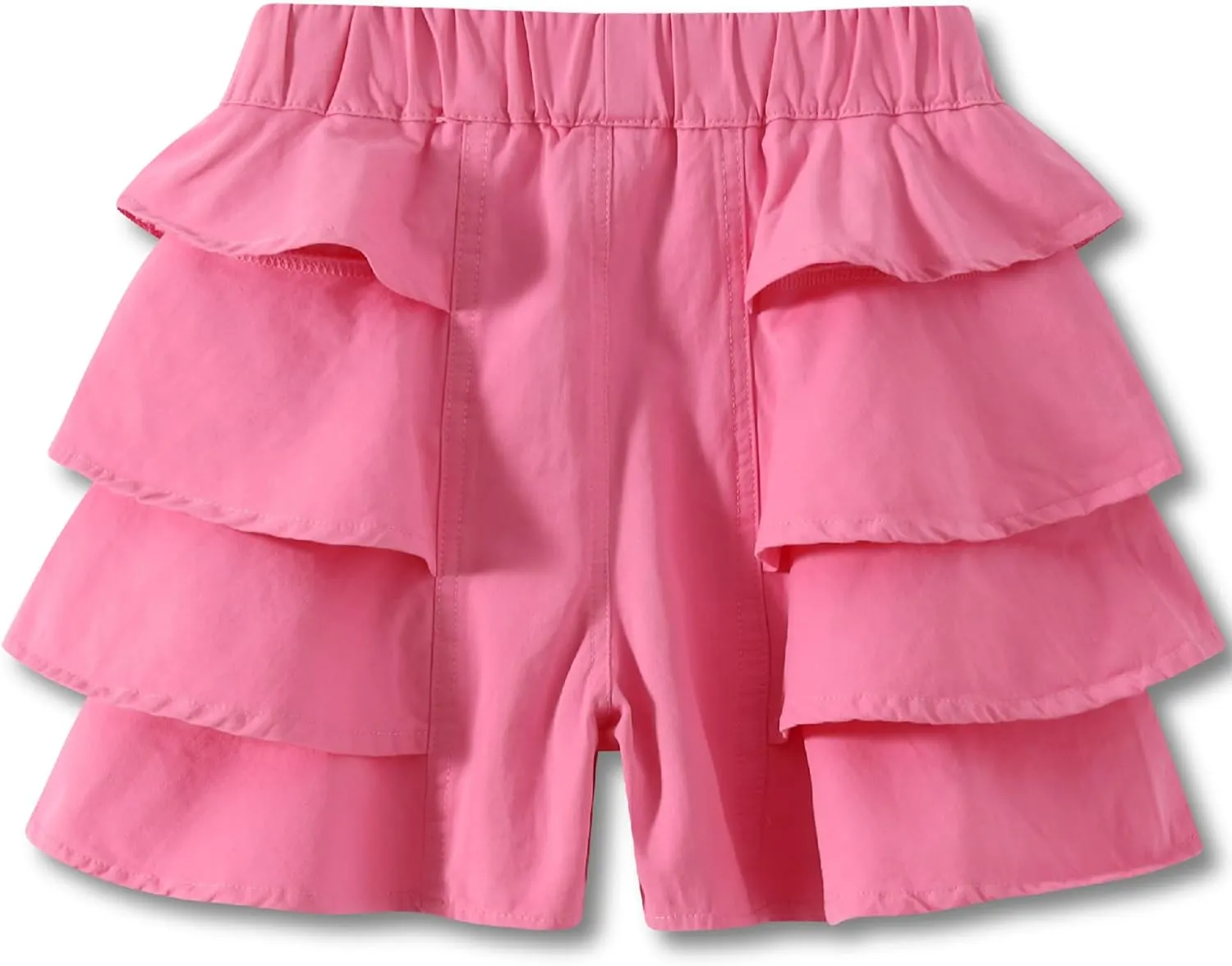 Kids Girls Jean Shorts Loose Fit Soft Cotton Comfy Ruffle Children Pull On Denim Shorts - Ages 4 to 14