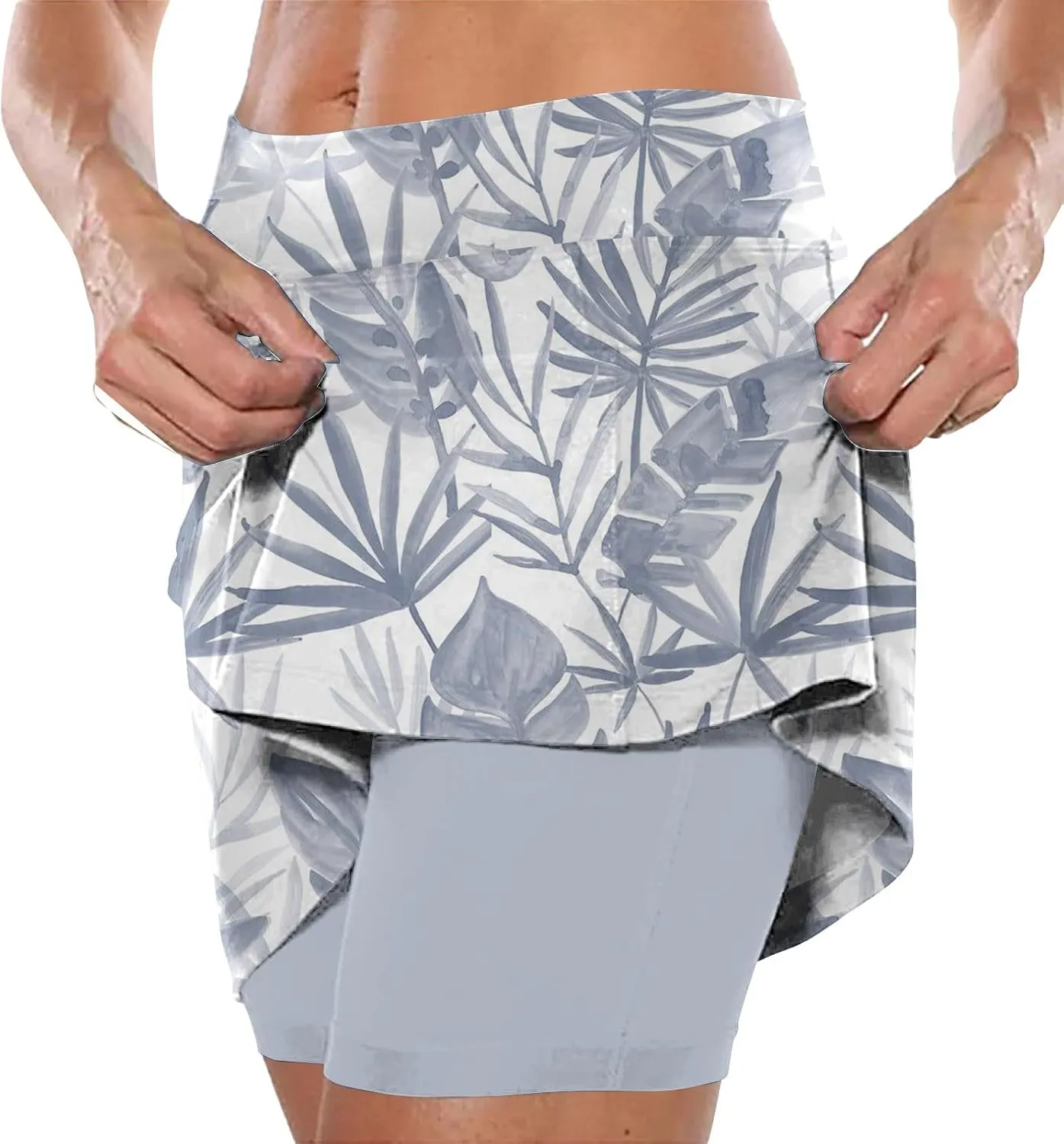 Knee Length Skorts Skirts for Women High Waisted Athletic Tennis Golf Skort for Casual Summer with Pockets