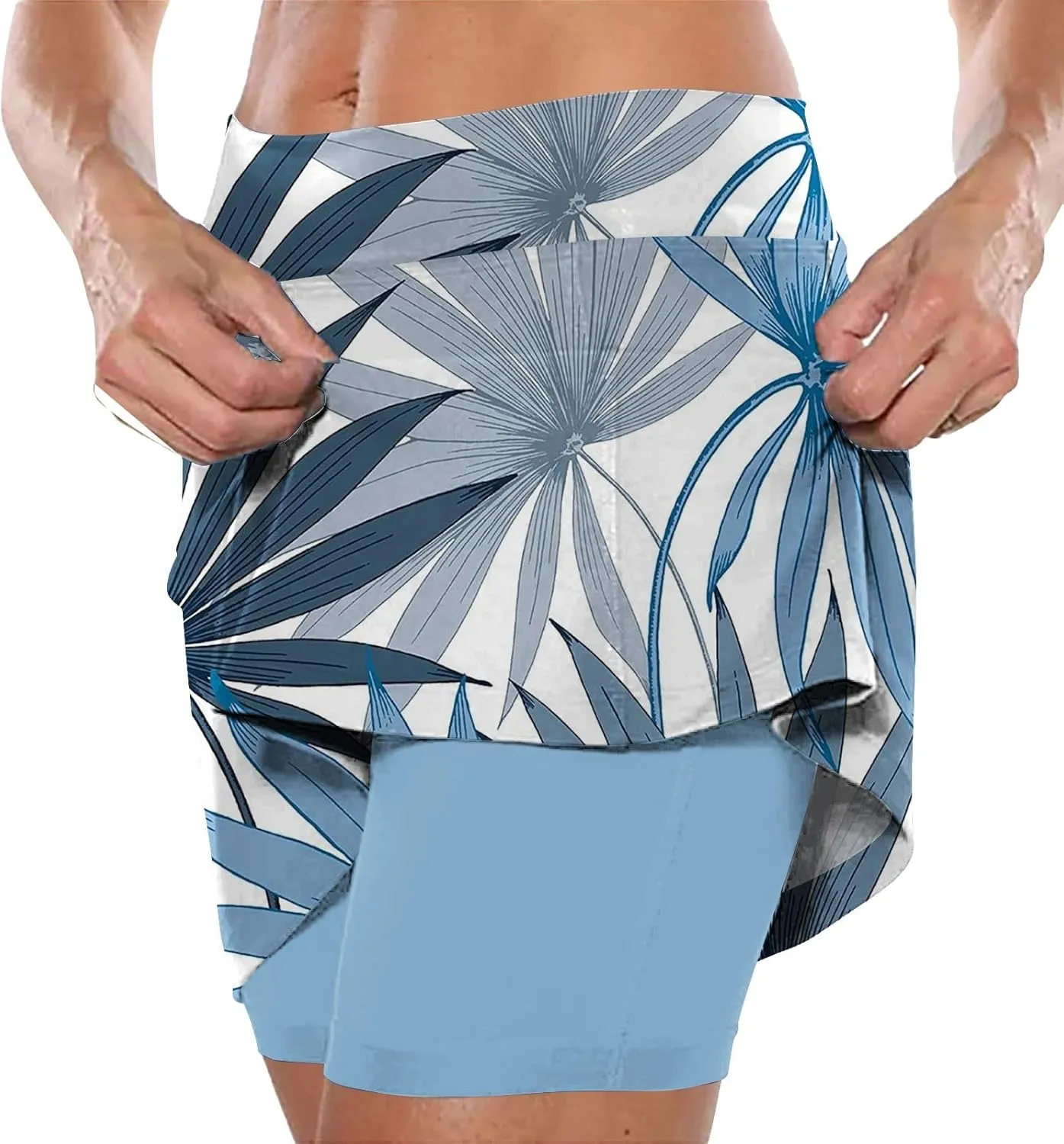 Knee Length Skorts Skirts for Women High Waisted Athletic Tennis Golf Skort for Casual Summer with Pockets