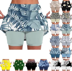Knee Length Skorts Skirts for Women High Waisted Athletic Tennis Golf Skort for Casual Summer with Pockets