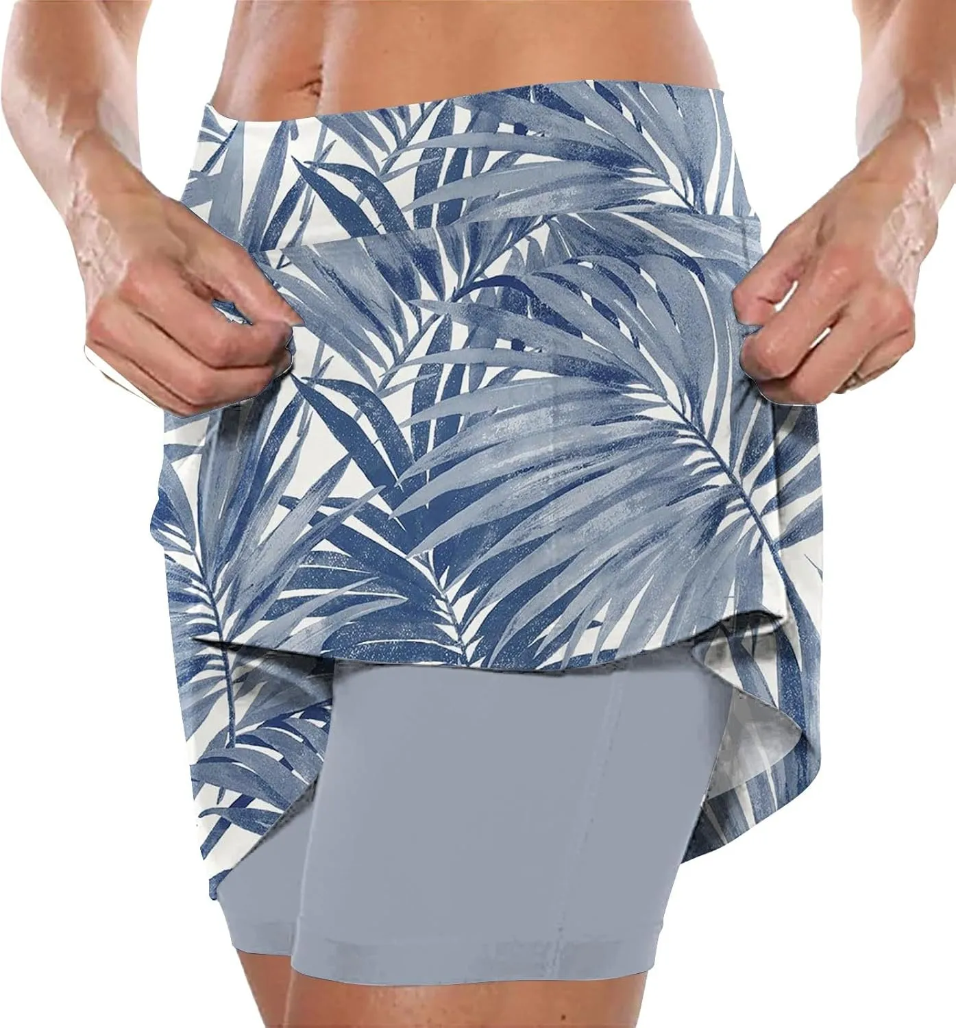 Knee Length Skorts Skirts for Women High Waisted Athletic Tennis Golf Skort for Casual Summer with Pockets