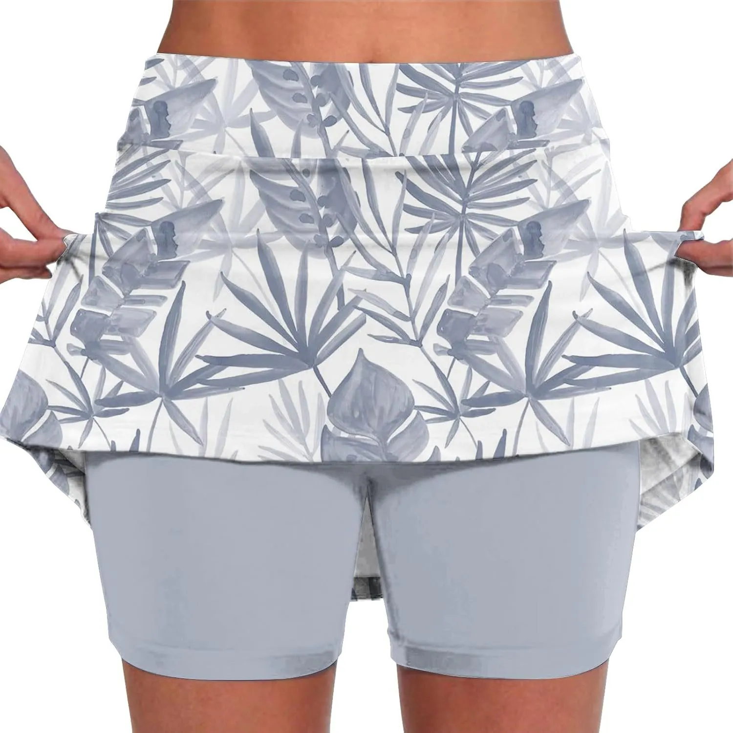 Knee Length Skorts Skirts for Women High Waisted Athletic Tennis Golf Skort for Casual Summer with Pockets