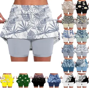 Knee Length Skorts Skirts for Women High Waisted Athletic Tennis Golf Skort for Casual Summer with Pockets