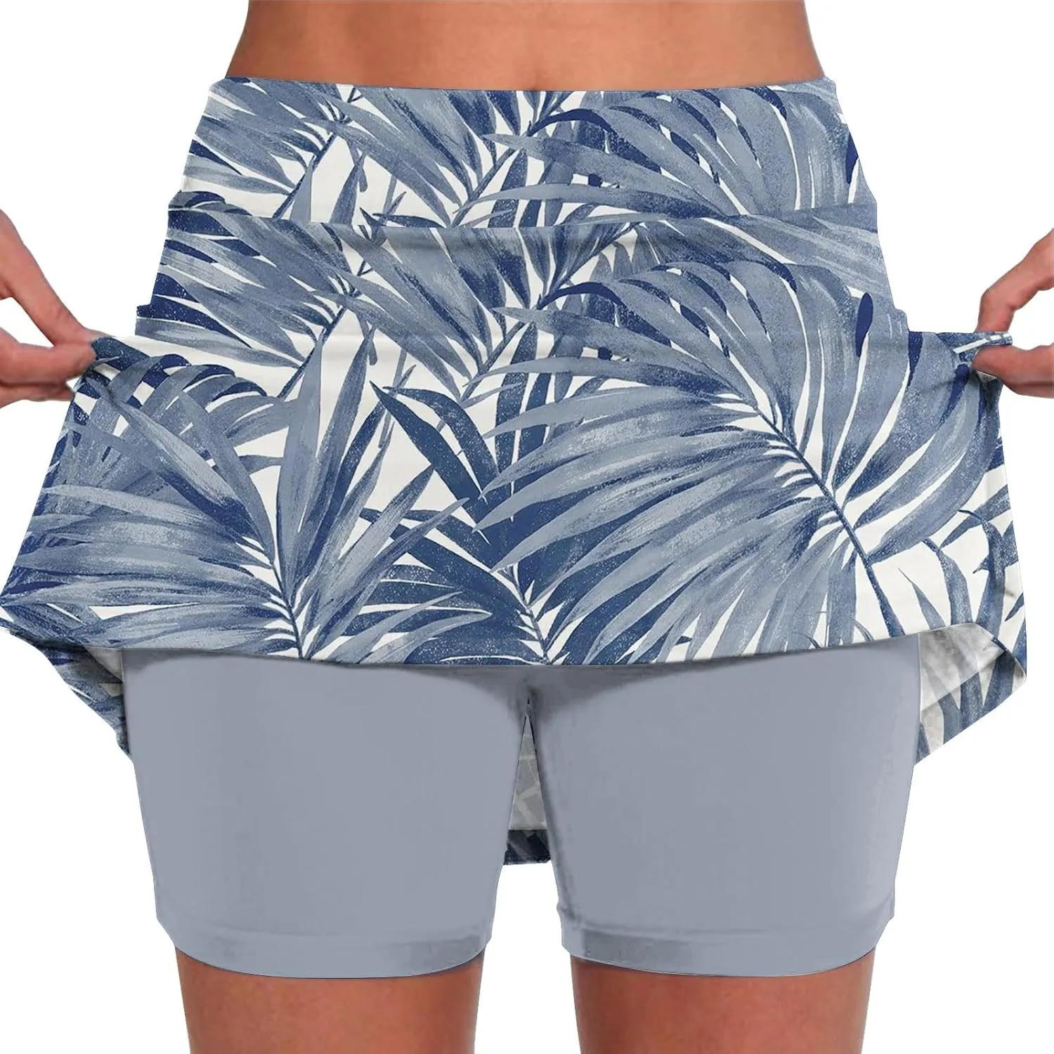 Knee Length Skorts Skirts for Women High Waisted Athletic Tennis Golf Skort for Casual Summer with Pockets