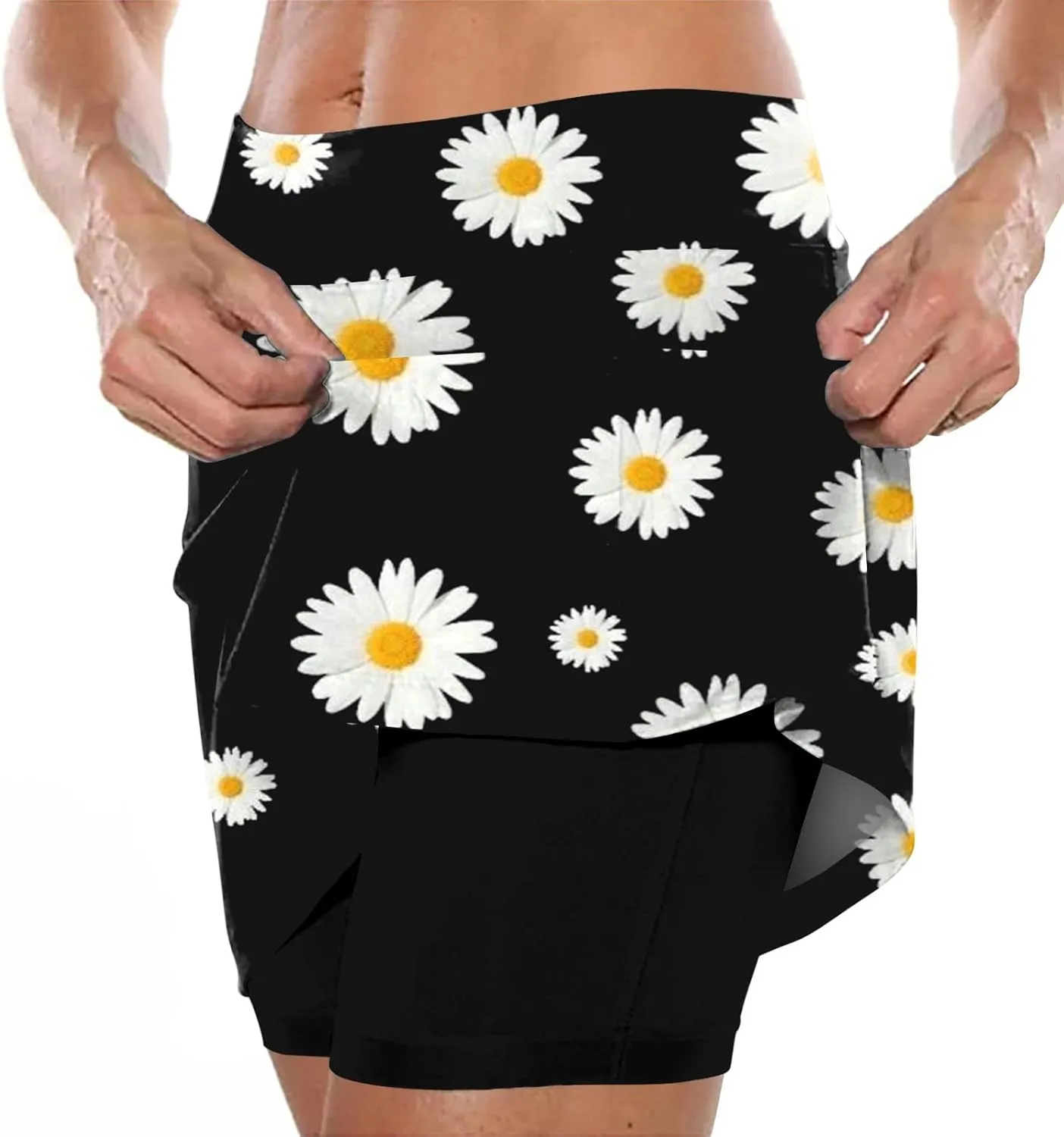 Knee Length Skorts Skirts for Women High Waisted Athletic Tennis Golf Skort for Casual Summer with Pockets