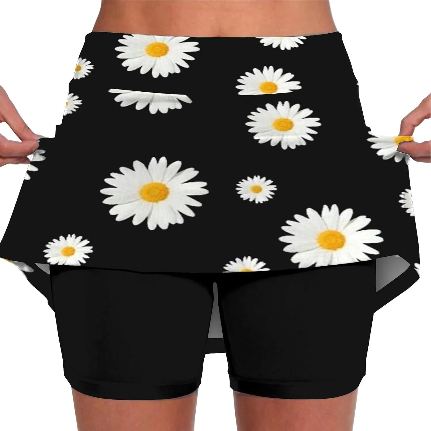 Knee Length Skorts Skirts for Women High Waisted Athletic Tennis Golf Skort for Casual Summer with Pockets