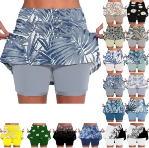 Knee Length Skorts Skirts for Women High Waisted Athletic Tennis Golf Skort for Casual Summer with Pockets