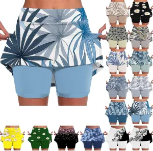 Knee Length Skorts Skirts for Women High Waisted Athletic Tennis Golf Skort for Casual Summer with Pockets