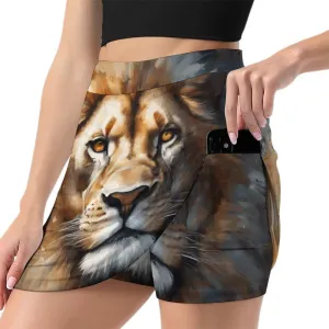 Lions Short Skirt Women's Dress Casual Vacation Light Proof Trouser Skirt
