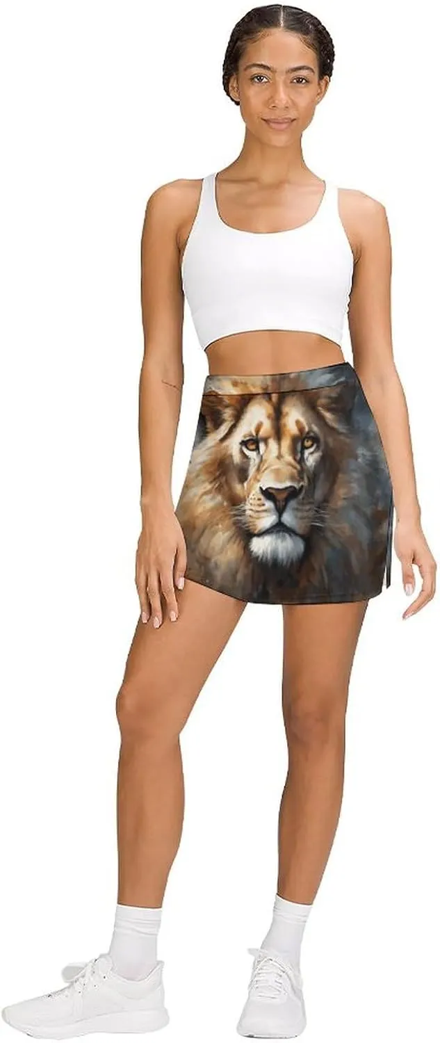 Lions Short Skirt Women's Dress Casual Vacation Light Proof Trouser Skirt