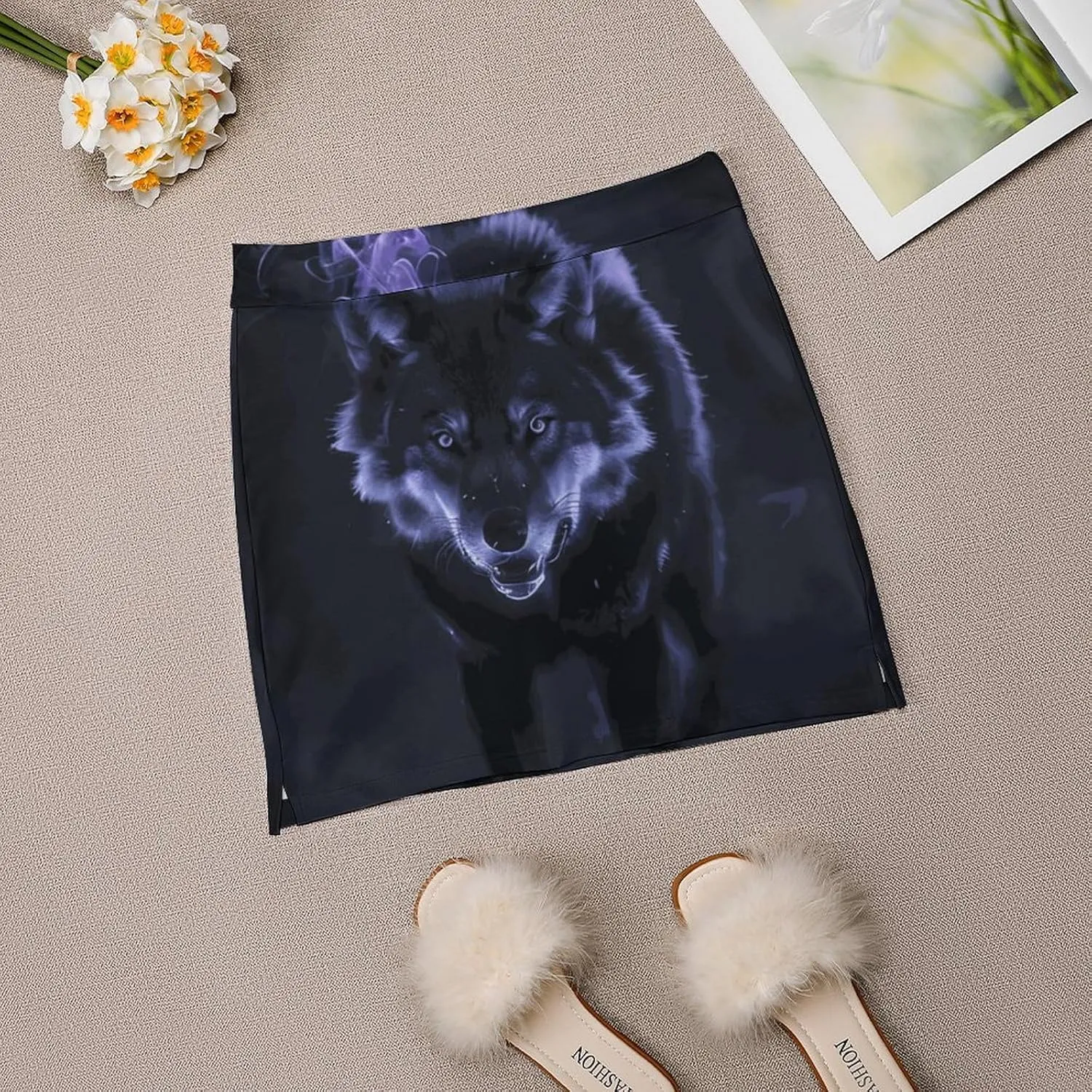 Lions Short Skirt Women's Dress Casual Vacation Light Proof Trouser Skirt