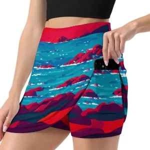 Lions Short Skirt Women's Dress Casual Vacation Light Proof Trouser Skirt