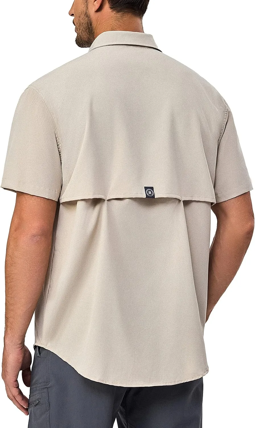 Little Donkey Andy Men's Lightweight UPF 50  Short Sleeve Shirt, Breathable Fishing Hiking Shirt, Air-Holes Tech
