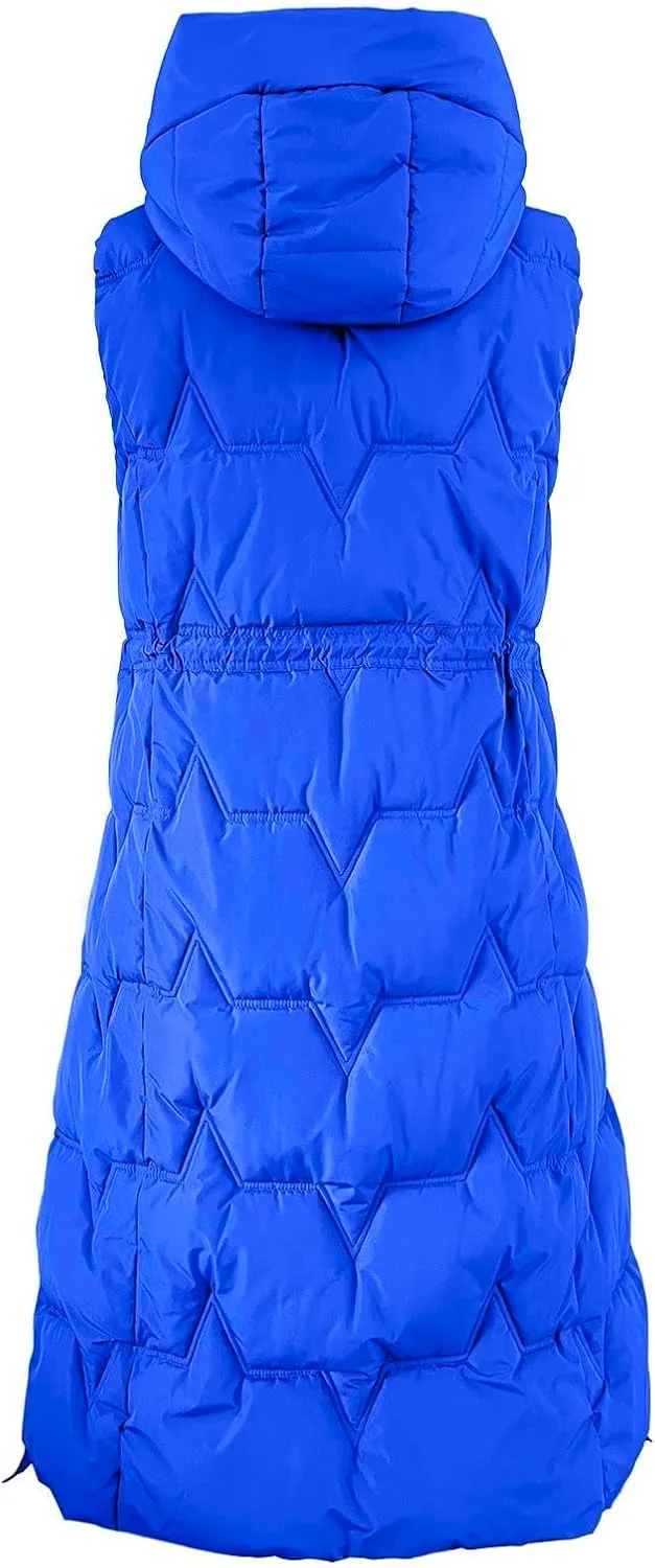 Long Puffer Vest for Women,2023 Winter Warm Puffy Zipper Sleeveless Oversized Fleece Plus Size Down Jacket Coat