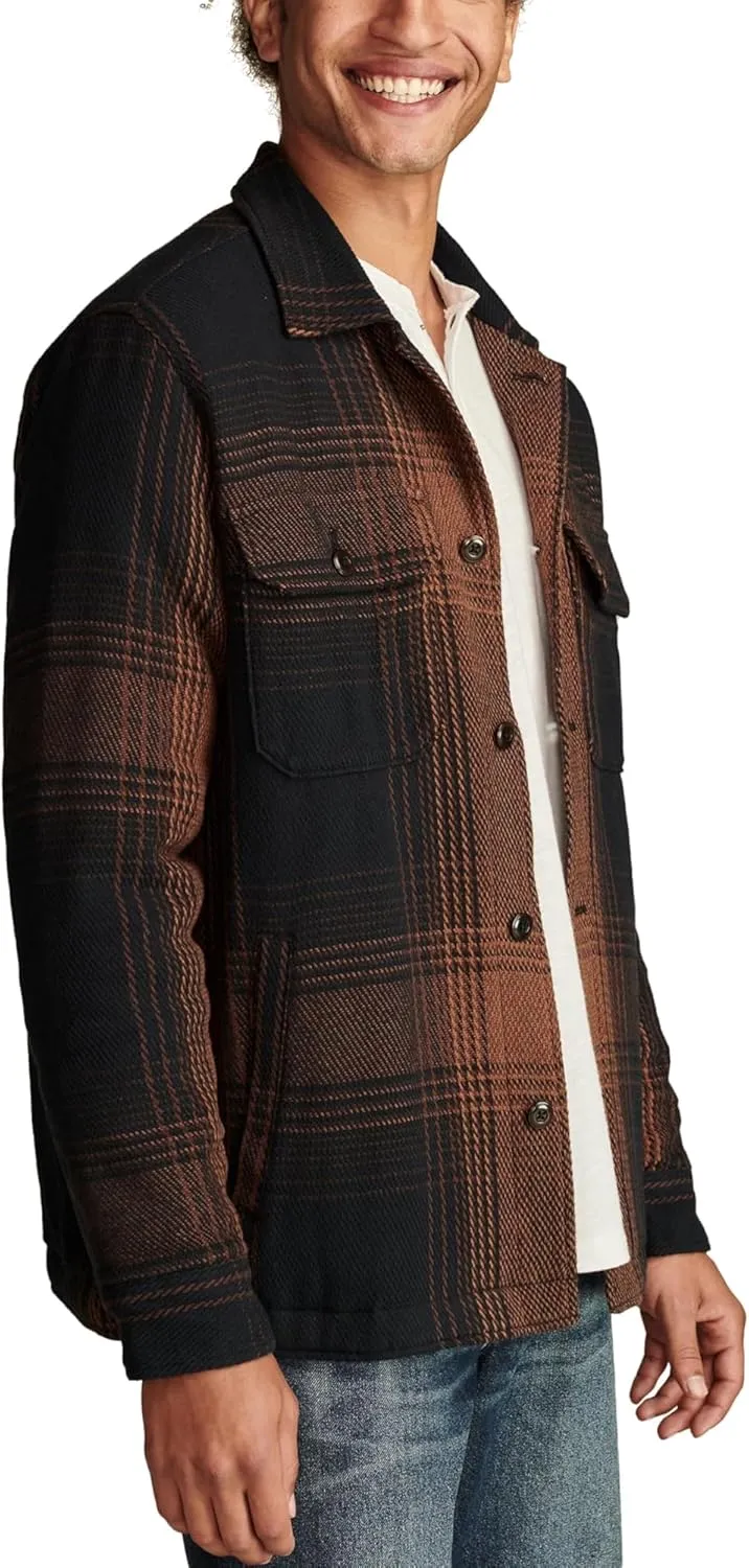 Lucky Brand Men's Plaid Shirt Jacket
