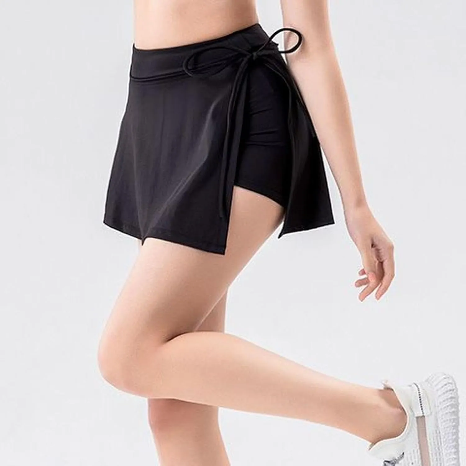 Lu's Chic Women's Athletic Skort High Waisted Scooter Short Pocket Spandex Tennis Fashion Elastic Waist Culottes