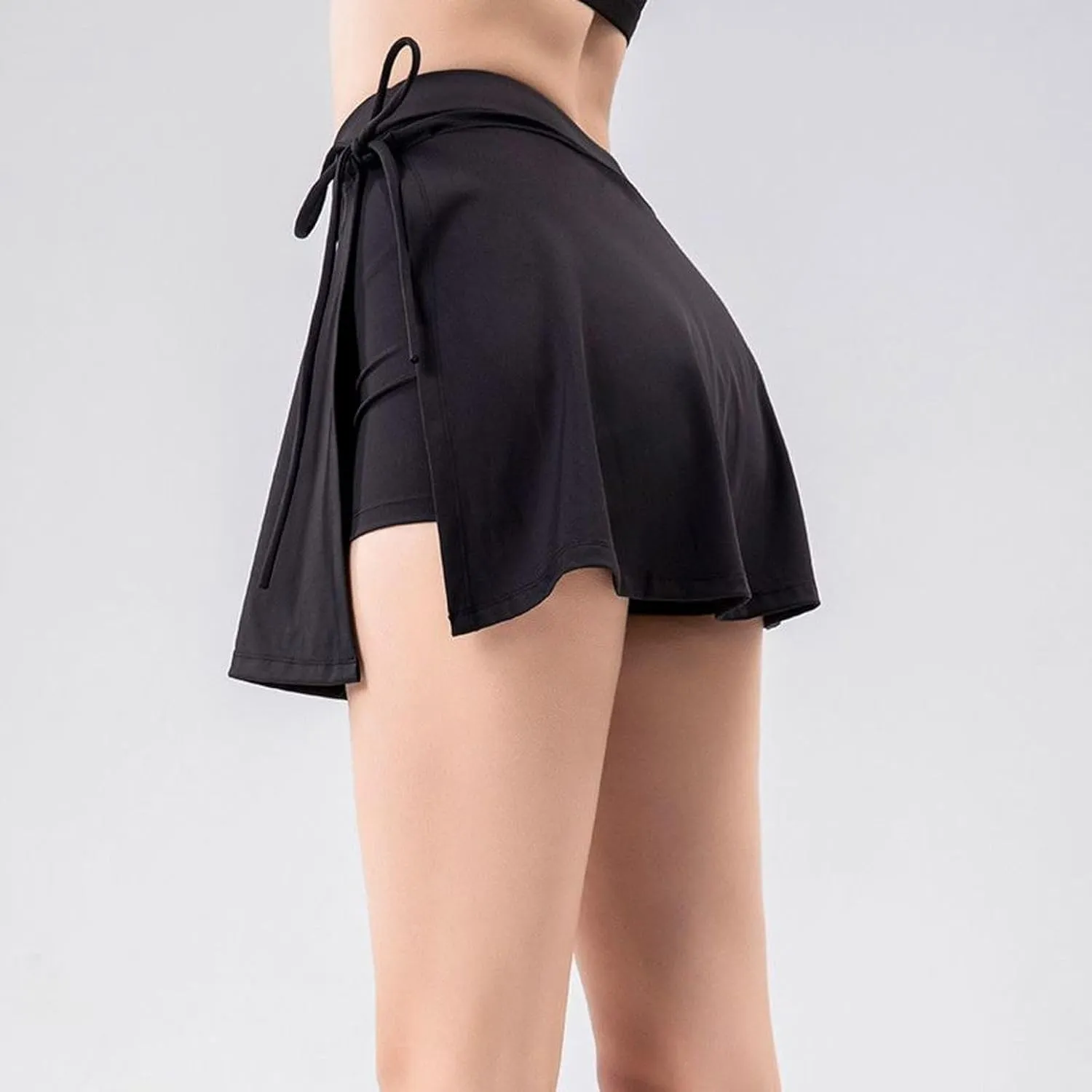 Lu's Chic Women's Athletic Skort High Waisted Scooter Short Pocket Spandex Tennis Fashion Elastic Waist Culottes