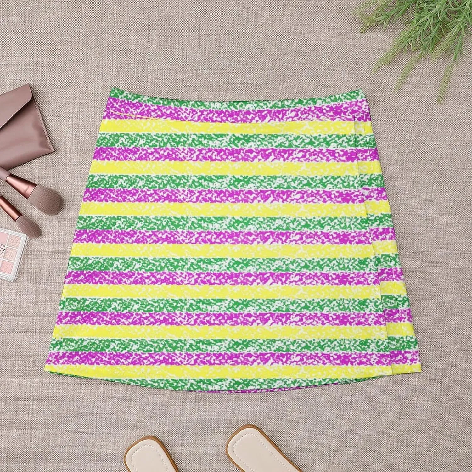 Mardi Gras Short Skirt Culottes Womans Athletic Skorts Golf Skirts Mini Shorts High Waist Breathable Sport Skort
