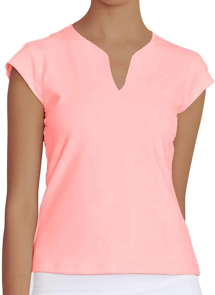 Meja Women Tennis Shirt Short Sleeve,V Neck Golf T Shirt Quick Dry Running Shirts Activewear