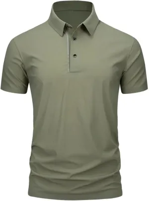 Men Golf T-Shirt Summer Sports Golf Apparel Short Sleeve Shirt Quick Dry Breathable Polo Shirts
