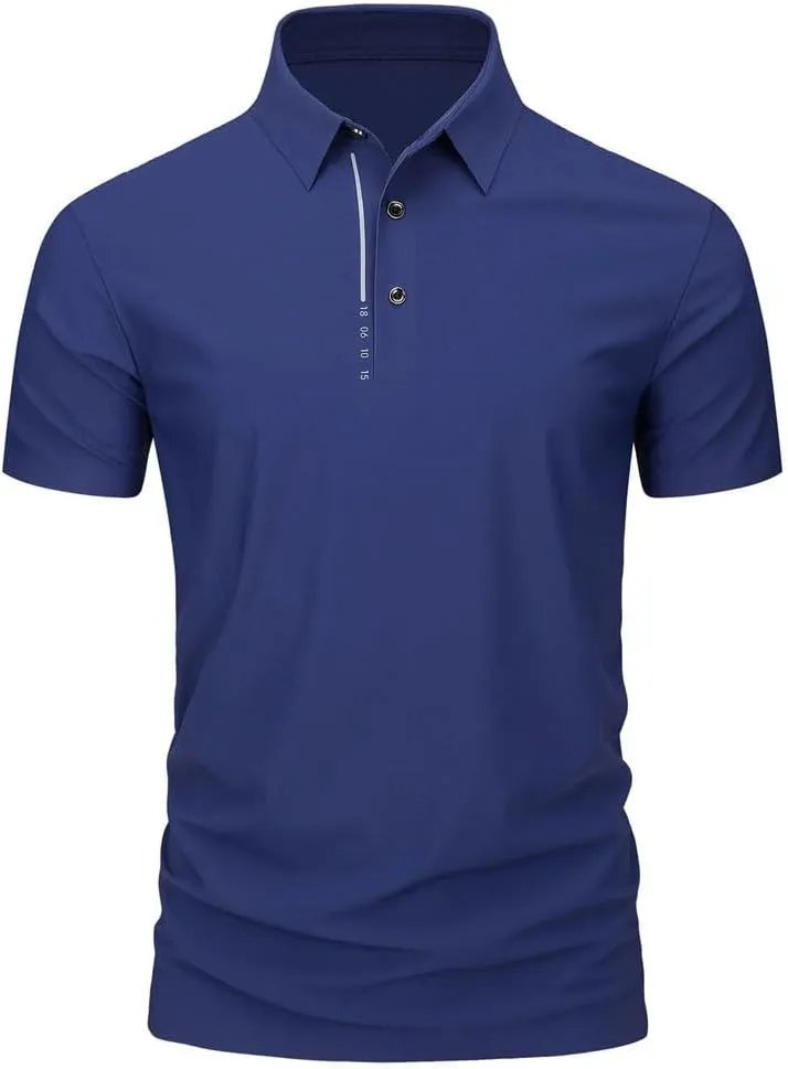 Men Golf T-Shirt Summer Sports Golf Apparel Short Sleeve Shirt Quick Dry Breathable Polo Shirts