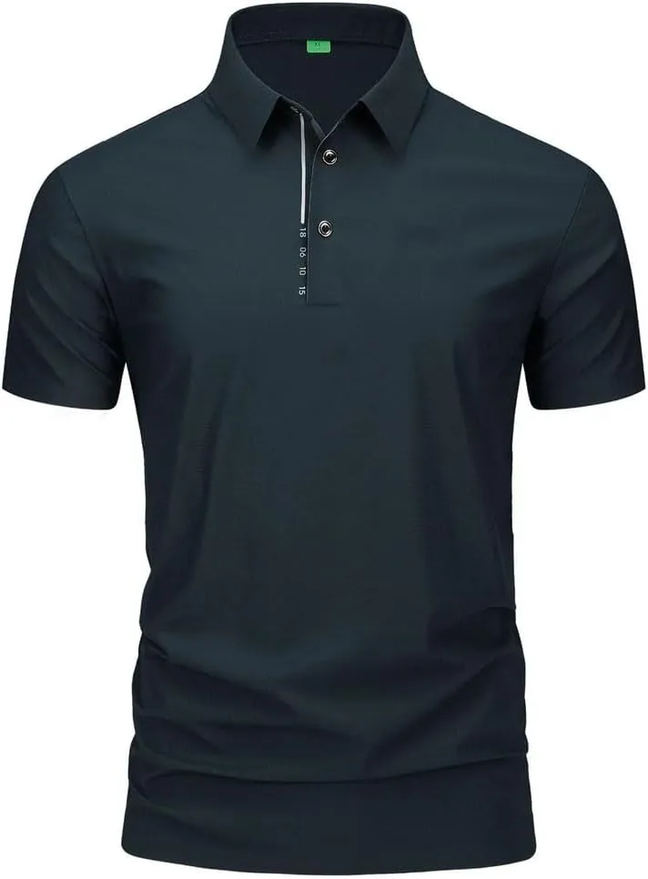 Men Golf T-Shirt Summer Sports Golf Apparel Short Sleeve Shirt Quick Dry Breathable Polo Shirts