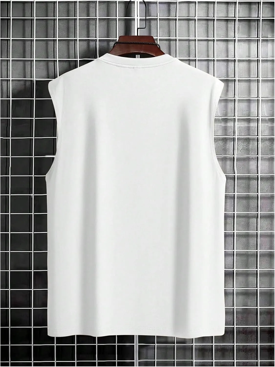 Men's Crewneck Sleeveless Tank Tops Casual Graphic Vest Top Vintage Summer Tee Shirts Streetwear