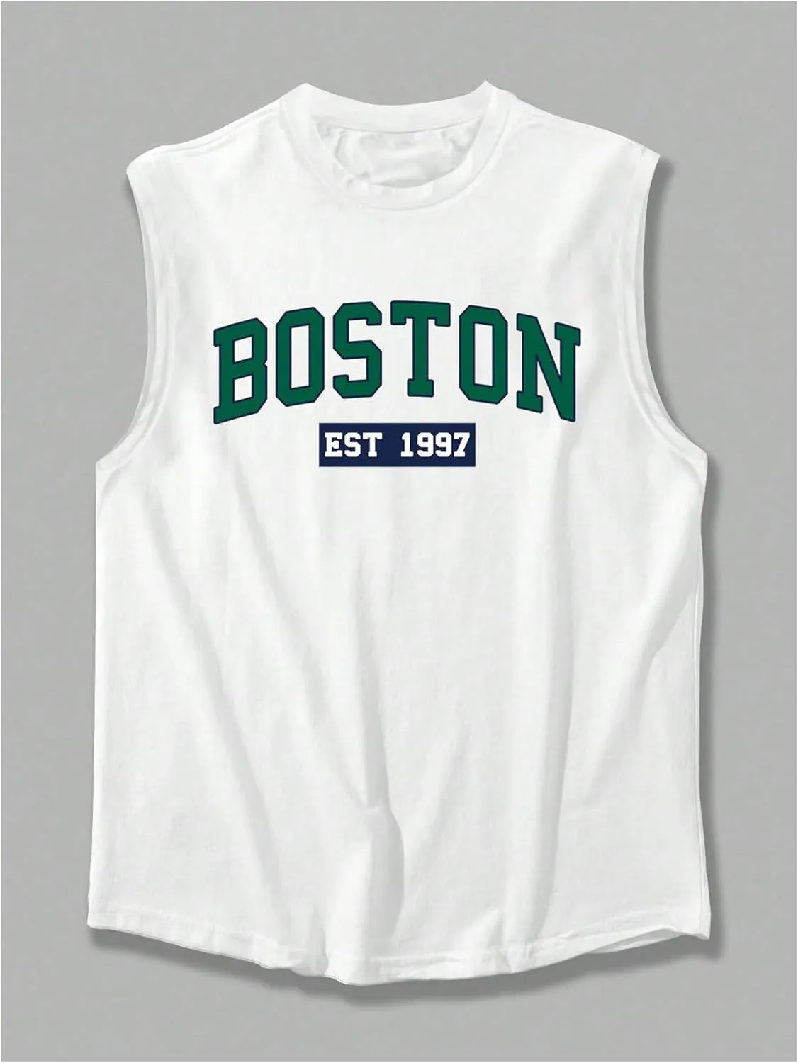 Men's Crewneck Sleeveless Tank Tops Casual Graphic Vest Top Vintage Summer Tee Shirts Streetwear