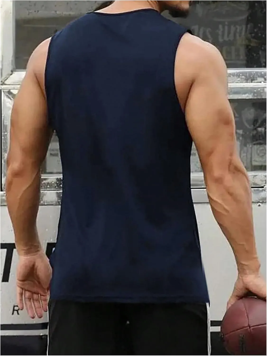 Men's Crewneck Sleeveless Tank Tops Casual Graphic Vest Top Vintage Summer Tee Shirts Streetwear
