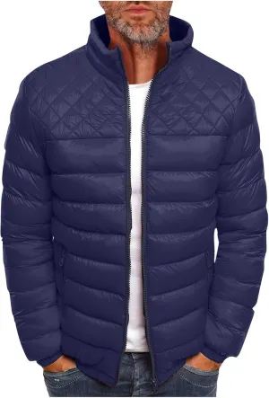 Men'S Down Jackets & Coats Zip Up Puffer Jacket Winter Lightweight Heated Sports Oversized Coats