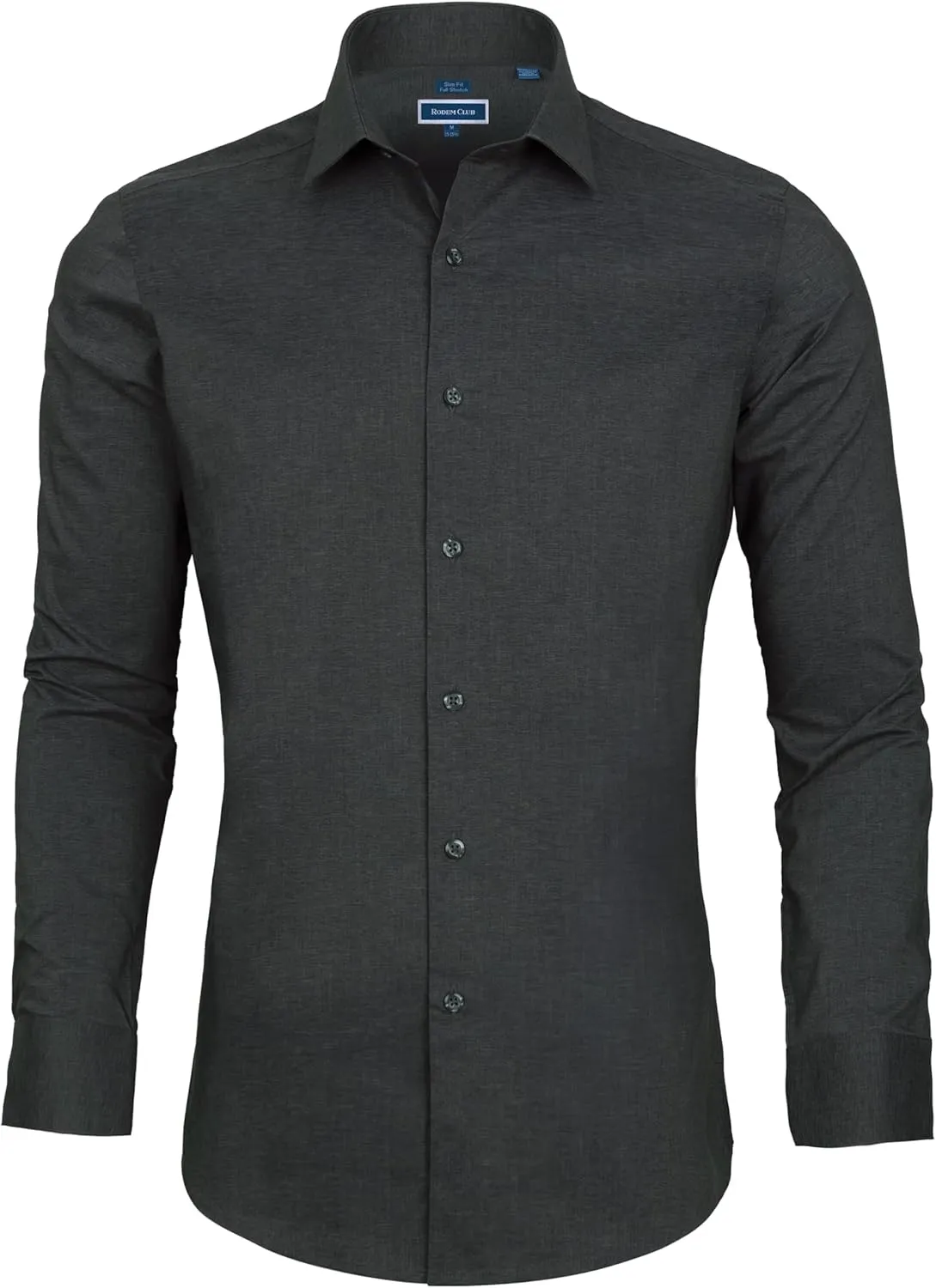 Men's Dress Shirt Long Sleeve Stretch Wrinkle-Resistant Formal Shirt Business Casual Heather Button Down Shirts