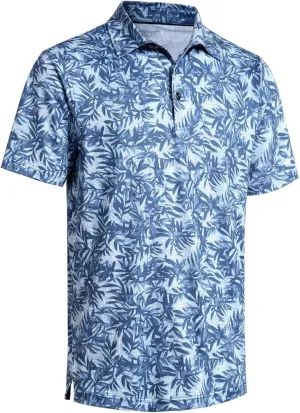 Mens Golf Shirts Short Sleeve Moisture Wicking Dry Fit Print Performance Athletic Casual Golf Polo Shirts for Men