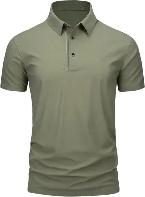 Men's Golf T-Shirt Short Sleeve Shirt Quick Dry Breathable Polo Shirts for Men Golf Shirts