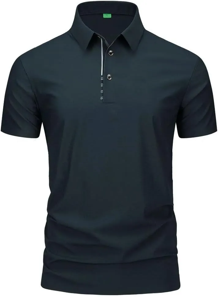 Men's Golf T-Shirt Short Sleeve Shirt Quick Dry Breathable Polo Shirts for Men Golf Shirts
