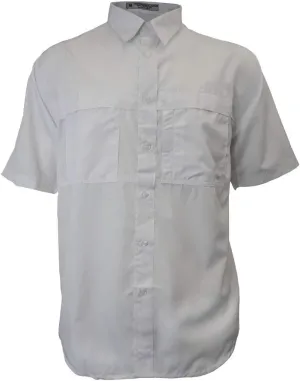 Men's Pescador Polyester Short Sleeve Fishing Shirt Wicking Fabric Sun Protection Casual Button Down Shirt