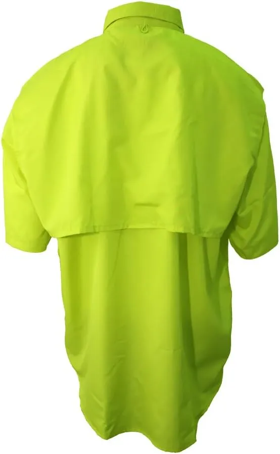 Men's Pescador Polyester Short Sleeve Fishing Shirt Wicking Fabric Sun Protection Casual Button Down Shirt