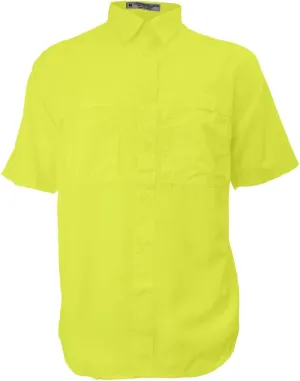 Men's Pescador Polyester Short Sleeve Fishing Shirt Wicking Fabric Sun Protection Casual Button Down Shirt