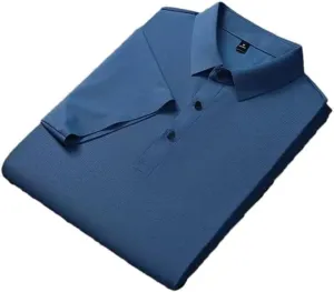 Men's Quick Dry Polo Shirt Business Sport Fitness Golf Turn Collar Short Sleeve Ice Silk Regular Fit T-Shirt